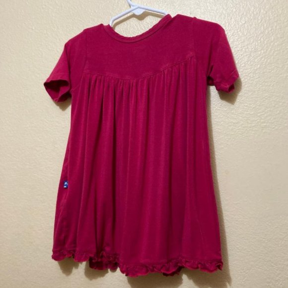 Kic Kee Pants Brand Pink Bamboo Blend Short Sleeve Dress Size 18-24 Months - Picture 2 of 5